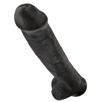 KING COCK - DILDO REALISTA COM TESTÍCULOS 38 CM PRETO - Infernum Store