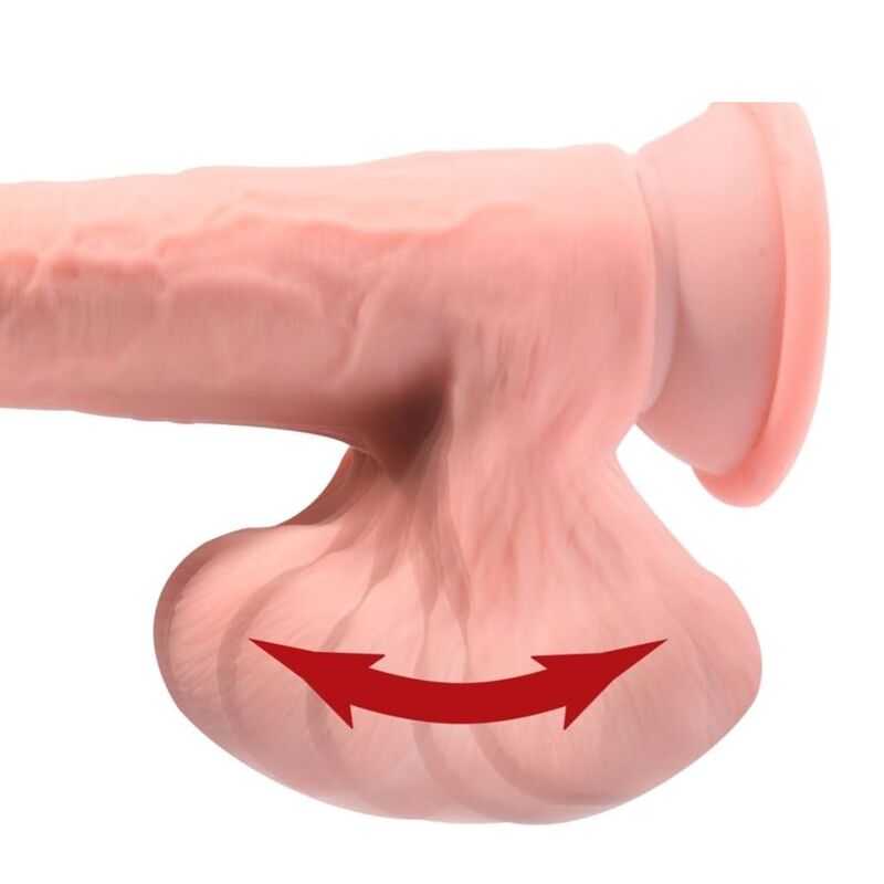 KING COCK PLUS - DILDO REALISTA DE TRIPLA DENSIDADE COM TESTÍCULOS MÓVEIS 23 CM COR DE CARNE - Infernum Store