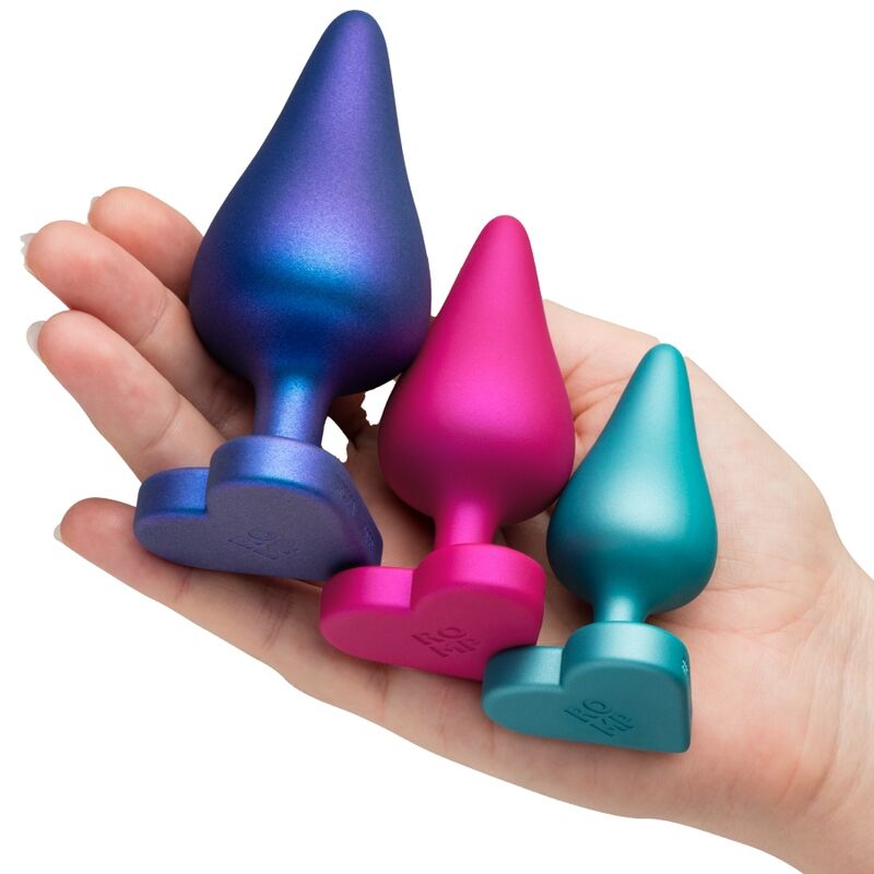 ROMP - KIT DE TREINAMENTO ANAL LUSTER P/M/G COM BASE EM FORMATO DE CORAÇÃO - Infernum Store
