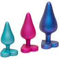 ROMP - KIT DE TREINAMENTO ANAL LUSTER P/M/G COM BASE EM FORMATO DE CORAÇÃO - Infernum Store