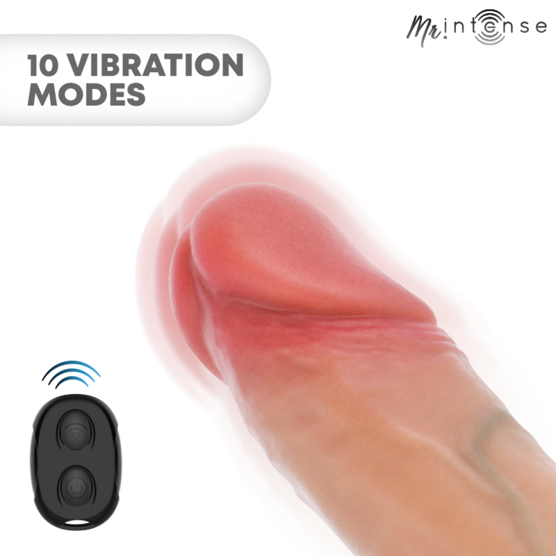 MR INTENSE - CAPA DE SILICONE PARA PÊNIS VIBRADOR ARNOLD L COM CONTROLE REMOTO 16 CM -Ø- 4,5 CM - Infernum Store