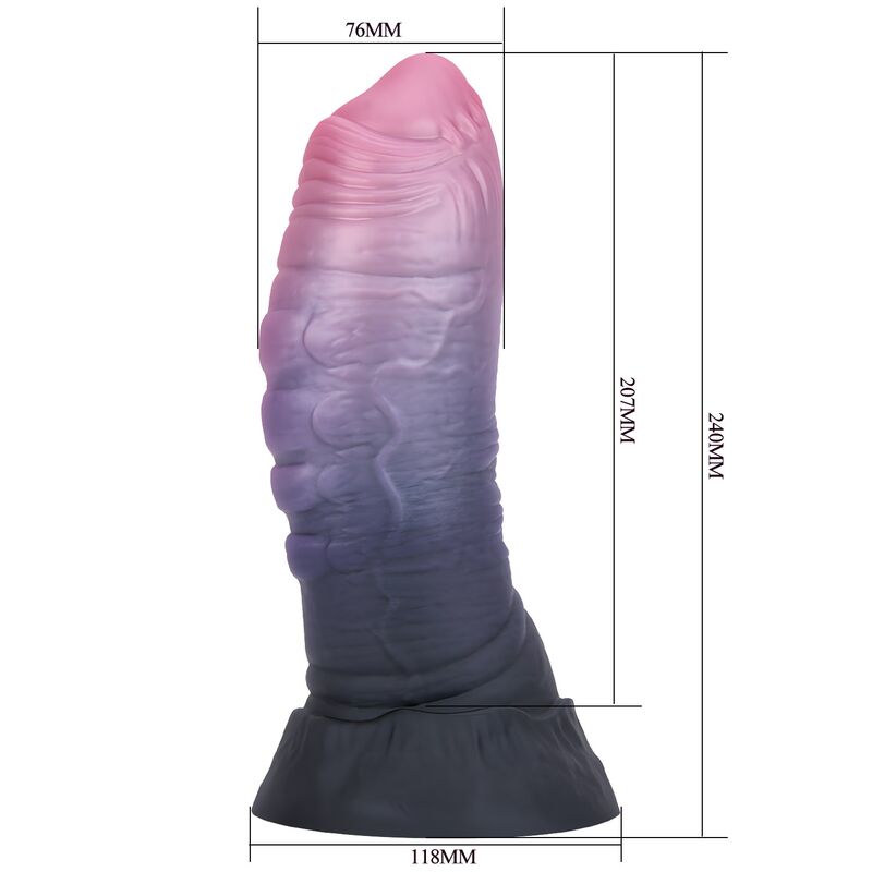 POWER MONSTERS - DREADFUL FIEND BICOLOR FANTASY SILICONE DILDO 24 CM Ø 6 CM - Infernum Store