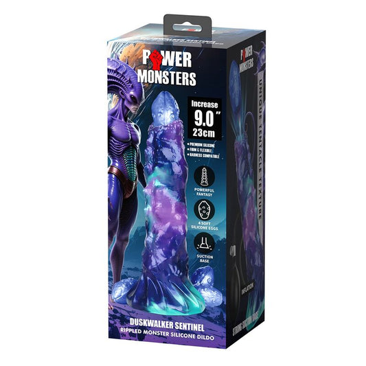 POWER MONSTERS - DUSKWALKER SENTINEL TRICOLOR DILDO DE SILICONE INFLÁVEL FANTASIA 23 CM Ø 5 CM - Infernum Store