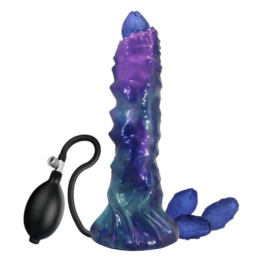 POWER MONSTERS - DUSKWALKER SENTINEL TRICOLOR DILDO DE SILICONE INFLÁVEL FANTASIA 23 CM Ø 5 CM - Infernum Store