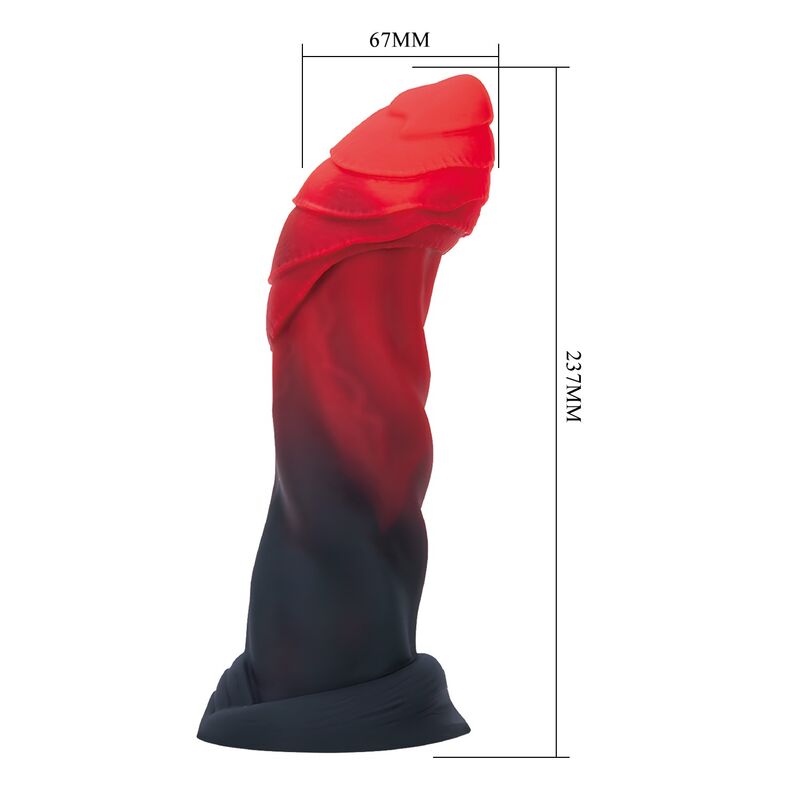 POWER MONSTERS - INFERNAL GOLIATH BICOLOR FANTASY SILICONE DILDO 25 CM Ø 6 CM - Infernum Store