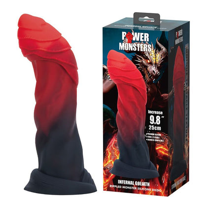 POWER MONSTERS - INFERNAL GOLIATH BICOLOR FANTASY SILICONE DILDO 25 CM Ø 6 CM - Infernum Store