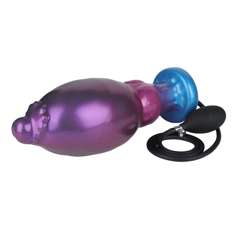 POWER MONSTERS - RIFT TITAN BICOLOR DILDO DE SILICONE INFLÁVEL FANTASIA 24 CM Ø 5 CM - Infernum Store