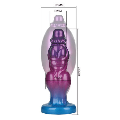 POWER MONSTERS - RIFT TITAN BICOLOR DILDO DE SILICONE INFLÁVEL FANTASIA 24 CM Ø 5 CM - Infernum Store