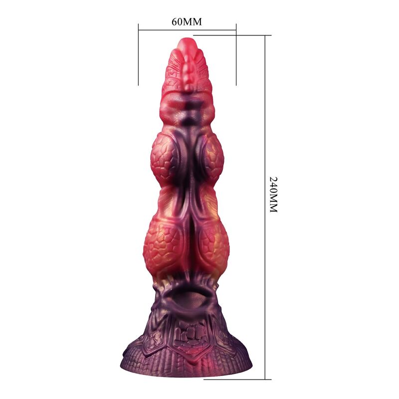 POWER MONSTERS - SAVAGE BEASTLORD TRICOLOR FANTASY SILICONE DILDO 24 CM Ø 5 CM - Infernum Store
