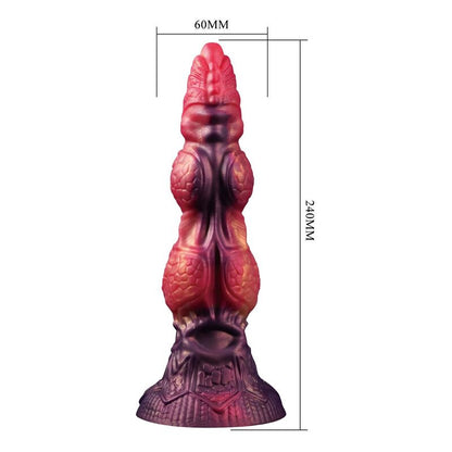 POWER MONSTERS - SAVAGE BEASTLORD TRICOLOR FANTASY SILICONE DILDO 24 CM Ø 5 CM - Infernum Store