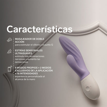 LELO - INA TWIST VIBRADOR DUPLO COELHO PARA PONTO G E CLITÓRIS LAVANDA - Infernum Store