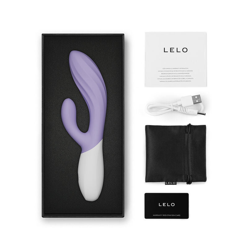 LELO - INA TWIST VIBRADOR DUPLO COELHO PARA PONTO G E CLITÓRIS LAVANDA - Infernum Store