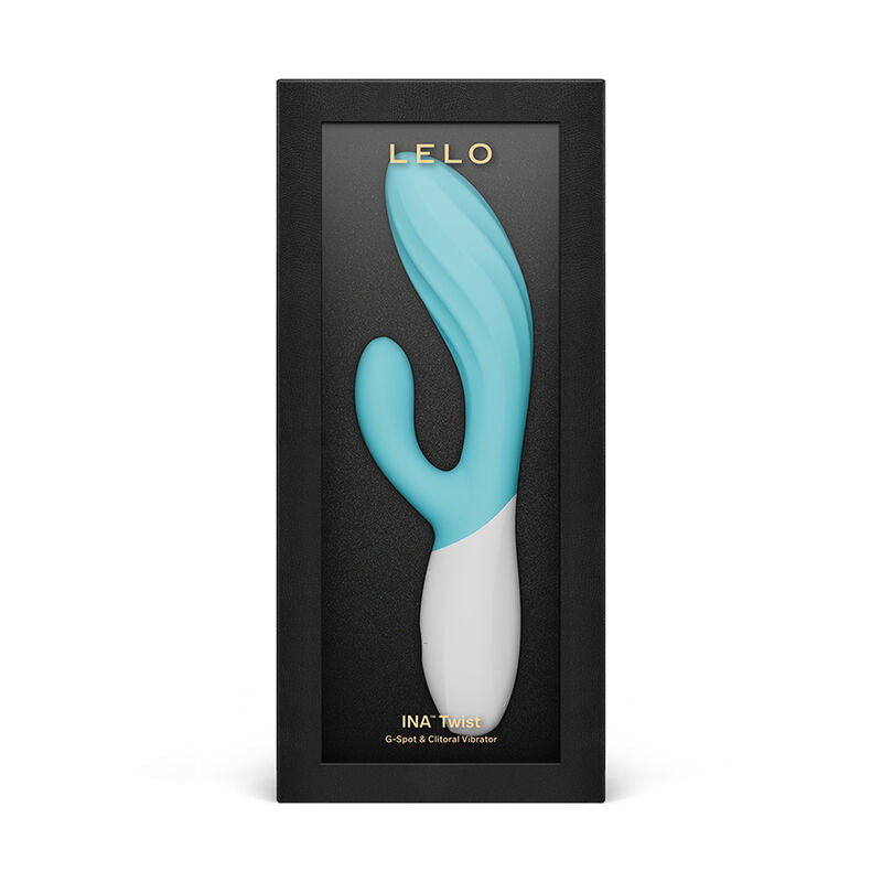 LELO - INA TWIST VIBRADOR DUPLO COELHO PARA PONTO G E CLITÓRIS AZUL - Infernum Store