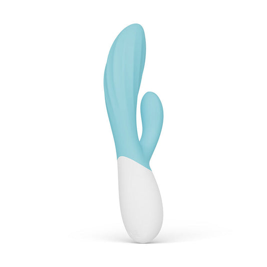 LELO - INA TWIST VIBRADOR DUPLO COELHO PARA PONTO G E CLITÓRIS AZUL - Infernum Store