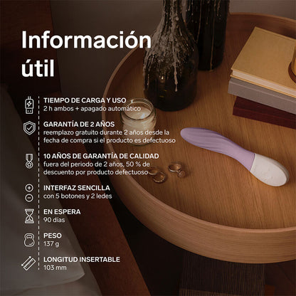 LELO - MONA TWIST VIBRADOR DE PONTO G RECARREGÁVEL COM CONTROLE POR APLICATIVO LAVANDA - Infernum Store