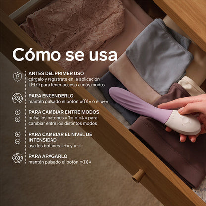 LELO - MONA TWIST VIBRADOR DE PONTO G RECARREGÁVEL COM CONTROLE POR APLICATIVO LAVANDA - Infernum Store