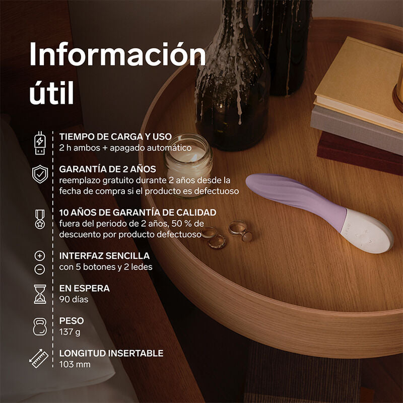 LELO - MONA TWIST VIBRADOR DE PONTO G RECARREGÁVEL COM CONTROLE POR APLICATIVO LAVANDA - Infernum Store