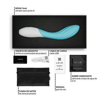 LELO - MONA TWIST VIBRADOR DE PONTO G RECARREGÁVEL COM CONTROLE POR APLICATIVO LAVANDA - Infernum Store