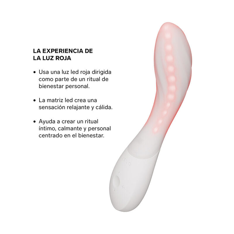 LELO - MONA SPECTRA MASSAGEADOR ÍNTIMO DE LUZ VERMELHA RECARREGÁVEL CONTROLADO POR APLICATIVO - Infernum Store