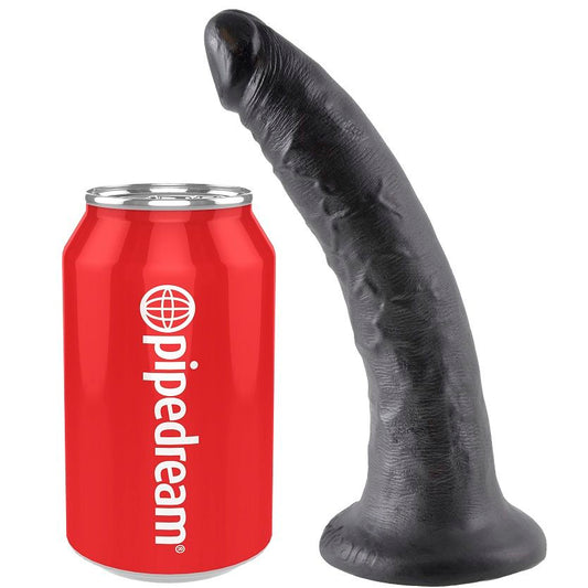 KING COCK - DILDO PRETO 17.8 CM - Infernum Store