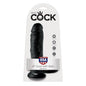 KING COCK - 8 DILDO PRETO COM BOLAS 20.3 CM - Infernum Store