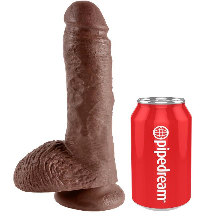 KING COCK - 8" PENE REALÍSTICO MARRÓN 20.3 CM - Infernum Store