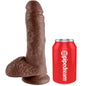 KING COCK - 8" PENE REALÍSTICO MARRÓN 20.3 CM - Infernum Store