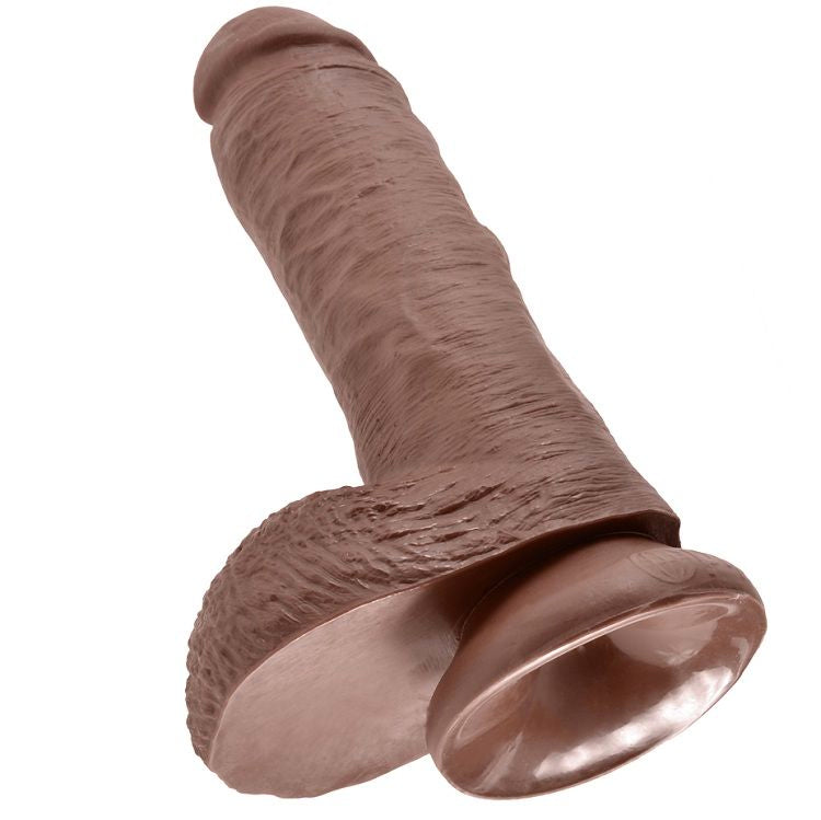 KING COCK - 8" PENE REALÍSTICO MARRÓN 20.3 CM - Infernum Store