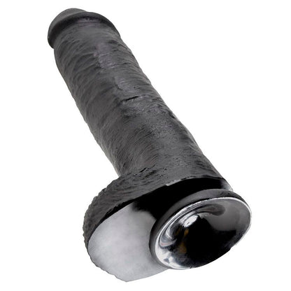 KING COCK - DILDO PRETO COM BOLAS 28 CM - Infernum Store