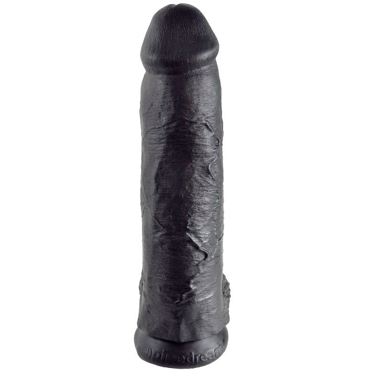 KING COCK - DILDO PRETO COM BOLAS 30.48 CM - Infernum Store