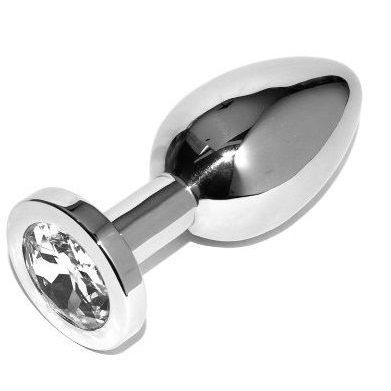 METAL HARD - PLUG ANAL DIAMANTE TRANSPARENTE PEQUENO 5.71CM