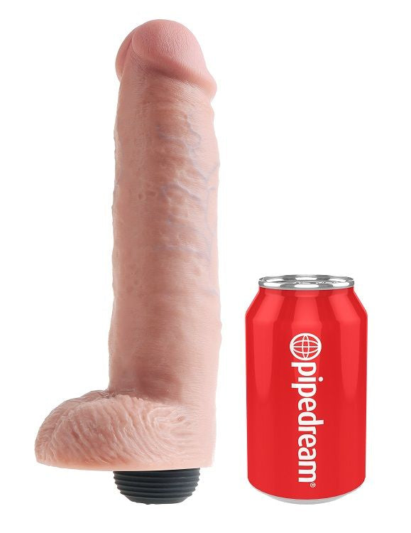 KING COCK - PÊNIS EJACULADOR NATURAL REALISTA 25.40 CM - Infernum Store