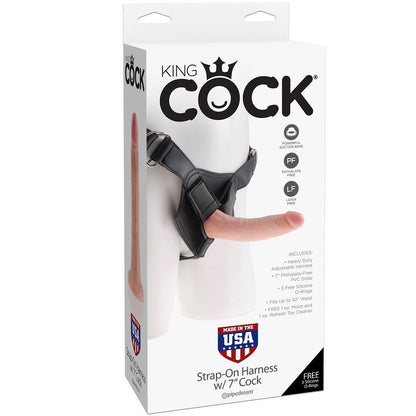 KING COCK - HARNESS COM PÊNIS REALISTA 17,8 CM - Infernum Store