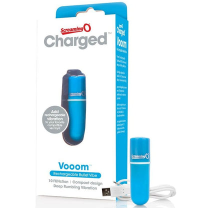 SCREAMING O - RECHARGEABLE VIBRATING BULLET VOOOM BLUE - Infernum Store