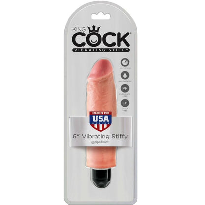 KING COCK - VIBRADOR REALÍSTICO STIFFY 15.24 CM NATURAL - Infernum Store