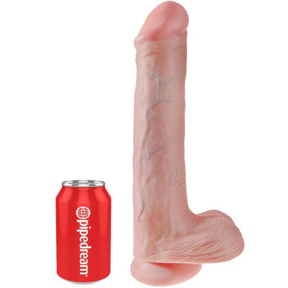 KING COCK - DILDO COM BOLAS 33 CM CARNE - Infernum Store
