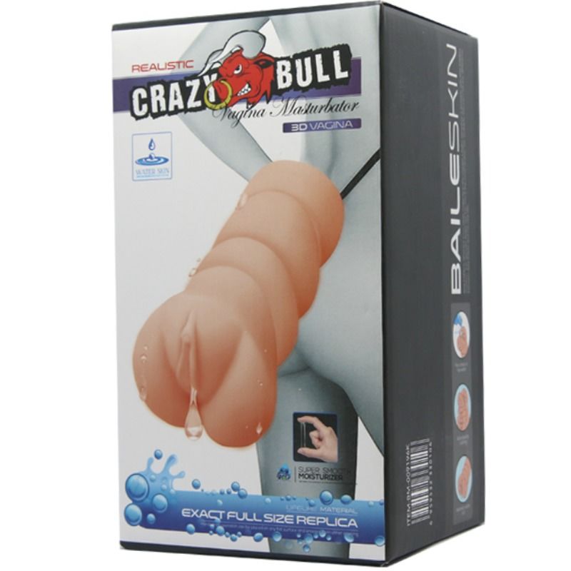 CRAZY BULL - MASTURBADOR DE PELE DE GUA VAGINA MODELO 3