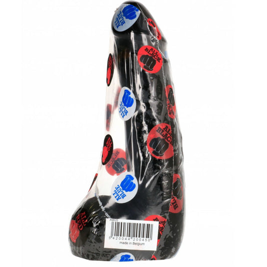 ALL BLACK - DILDO REALISTA PRETO SUAVE 20 CM - Infernum Store