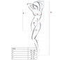 PASSION - MULHER BS025 BODYSTOCKING VESTIDO BRANCO ESTILO TAMANHO ÚNICO