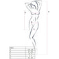PASSION - MULHER BS027 VESTIDO PRETO ESTILO BODYSTOCKING TAMANHO ÚNICO