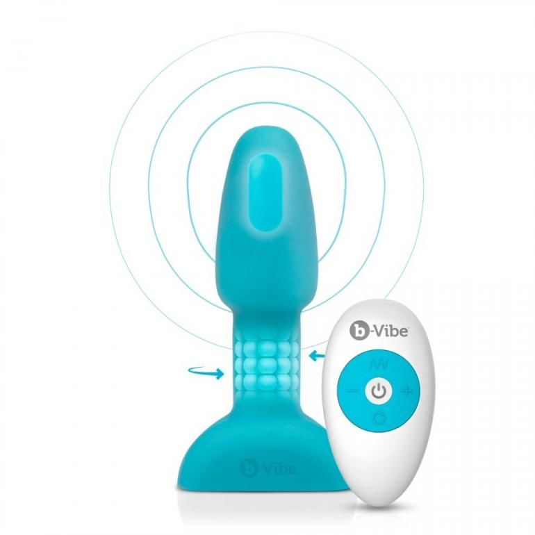 B-VIBE - RIMMING CONTROLE REMOTO PLUG ANAL PETITE TEAL