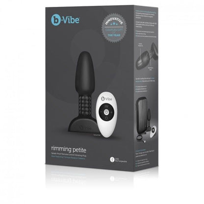 B-VIBE - PLUG ANAL DE CONTROLE REMOTO RIMMING PETITE PRETO