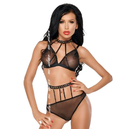 ME-SEDUCE - DOTTY CONJUNTO DUAS PEAS PRETO L/XL