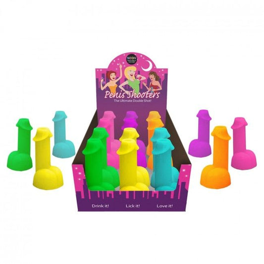 KHEPER GAMES - NEON SHOTS FORMA DE PÊNIS 1 UNIDADE (COR ALEATÓRIA) - Infernum Store
