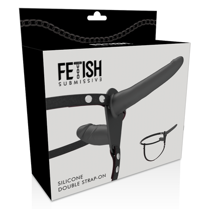FETISH SUBMISSIVE HARNESS - DUPLA PENETRAO PRETO