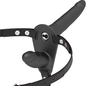 FETISH SUBMISSIVE HARNESS - VIBRADOR PRETO DE DUPLA PENETRAO