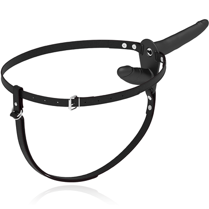 FETISH SUBMISSIVE HARNESS - VIBRADOR PRETO DE DUPLA PENETRAO