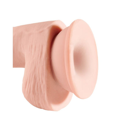 KING COCK - DILDO TRIPLA DENSIDADE 13 CM COM TESTÍCULOS - Infernum Store