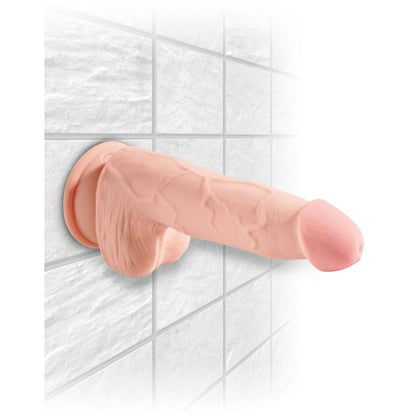 KING COCK - DILDO TRIPLA DENSIDADE 13 CM COM TESTÍCULOS - Infernum Store