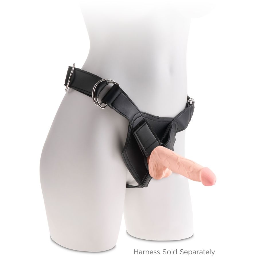 KING COCK - DILDO TRIPLA DENSIDADE 13 CM COM TESTÍCULOS - Infernum Store